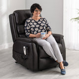 Avon Dual Motor Riser Recliner Chair - Black | PhysioMatic