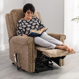Bourne Dual Motor Riser Recliner Chair - Latte | PhysioMatic