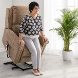 Bourne Dual Motor Riser Recliner Chair - Latte | PhysioMatic
