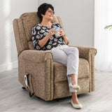 Bourne Dual Motor Riser Recliner Chair - Latte | PhysioMatic