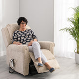 Bourne Dual Motor Riser Recliner Chair - Cream | PhysioMatic