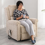 Bourne Dual Motor Riser Recliner Chair - Cream | PhysioMatic