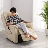 Avon Dual Motor Riser Recliner Chair - Cream | PhysioMatic