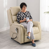 Avon Dual Motor Riser Recliner Chair - Cream | PhysioMatic