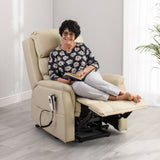 Avon Dual Motor Riser Recliner Chair - Cream | PhysioMatic