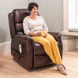 Avon Dual Motor Riser Recliner Chair - Burgundy | PhysioMatic