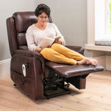 Avon Dual Motor Riser Recliner Chair - Burgundy | PhysioMatic