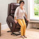 Avon Dual Motor Riser Recliner Chair - Burgundy | PhysioMatic