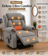 Ultra Comfort 5-Motor Riser Recliner Chair - Grey | PhysioMatic
