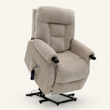 The Wye - Dual Motor Knuckle Arm Riser Recliner Chair - Stone