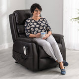 The Avon - Dual Motor Riser Recliner - Black