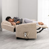 The Bourne - Dual Motor Riser Recliner - Cream