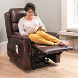 The Avon - Dual Motor Riser Recliner - Burgundy